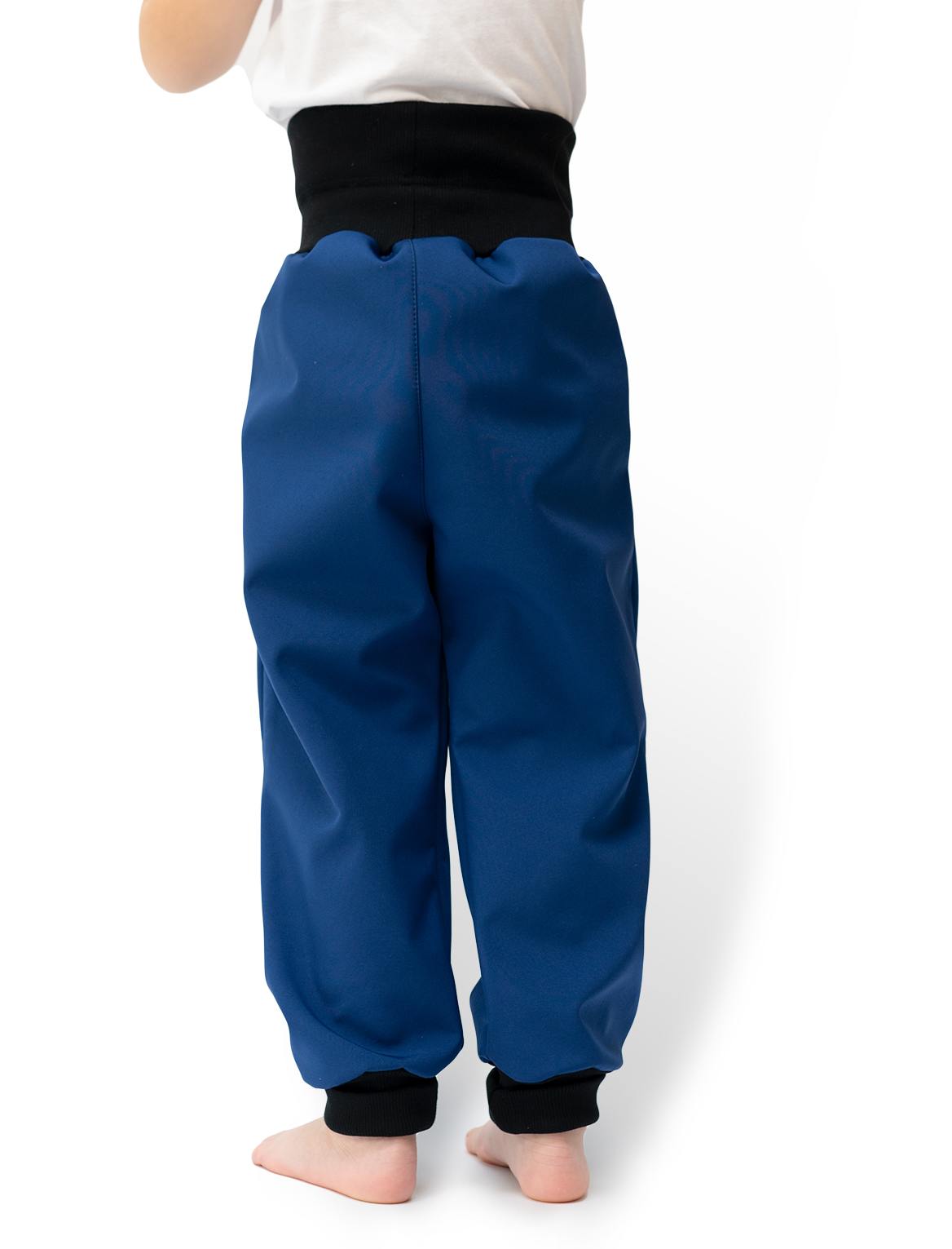 Chlapecké rostoucí softshellové kalhoty Sport Esito s fleecem modré