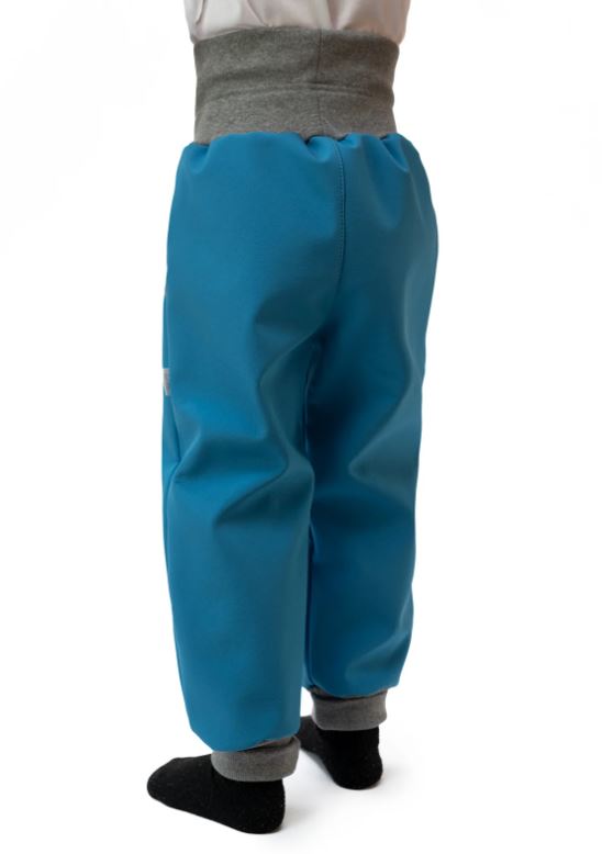 Chlapecké rostoucí softshellové kalhoty Sport Esito s fleecem tyrkysové