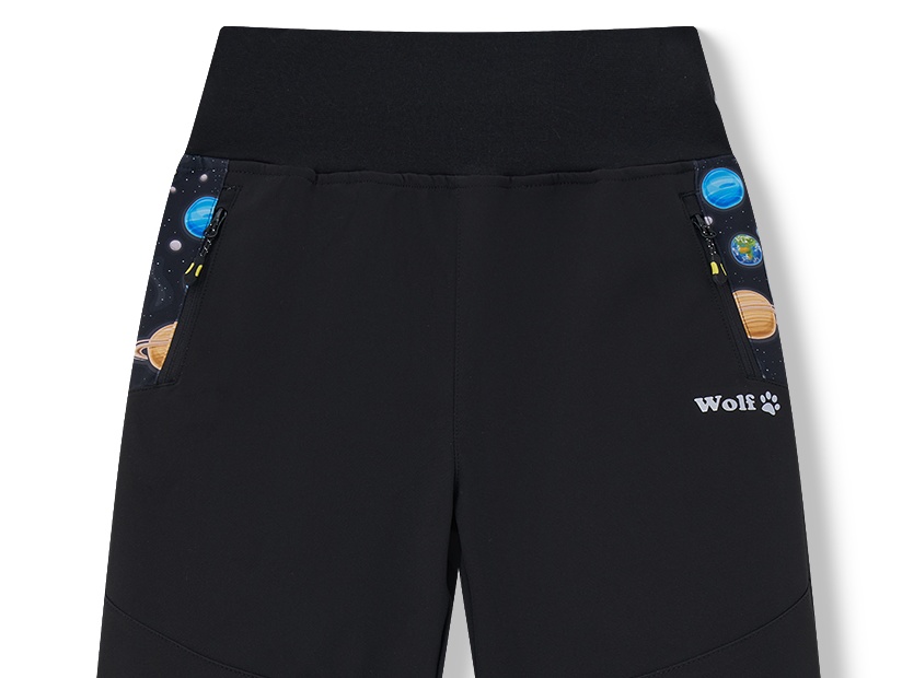 Chlapecké softshellové kalhoty Wolf B2582 (JARNÍ bez fleecu) černé planety