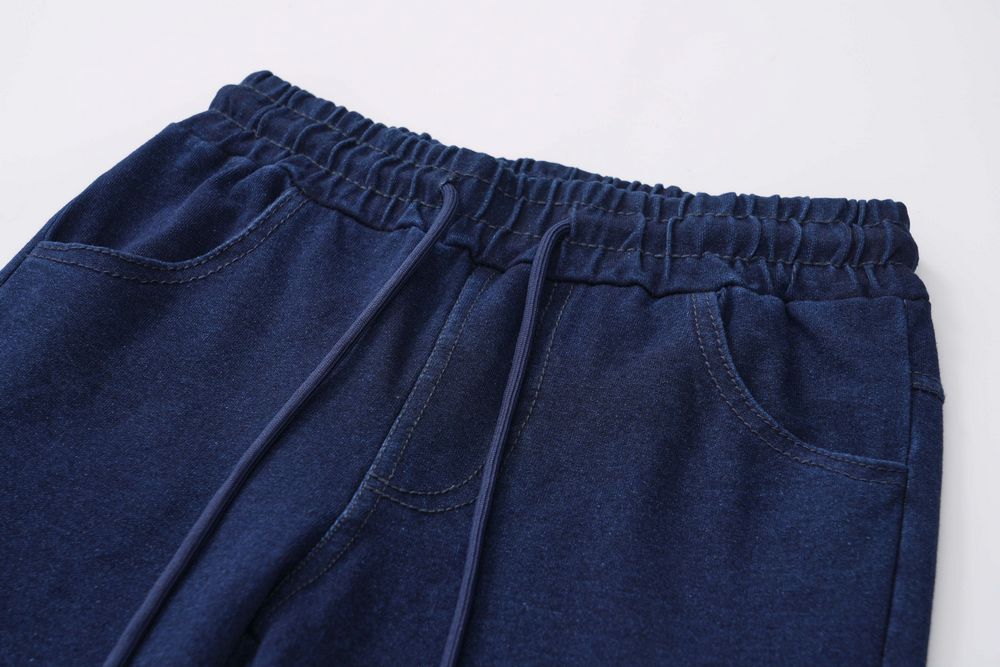 Sportovní kalhoty Wolf T2561 imitace rifloviny tmavě modré