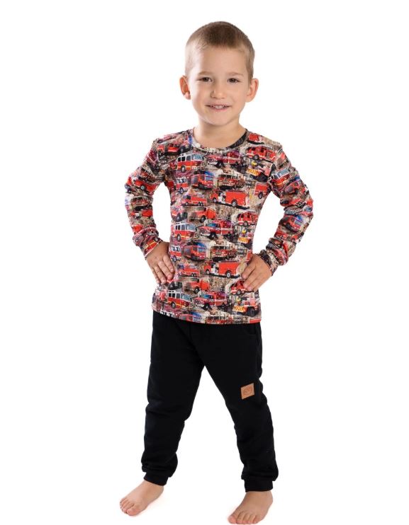 Chlapecké triko Betty mode hasiči červené