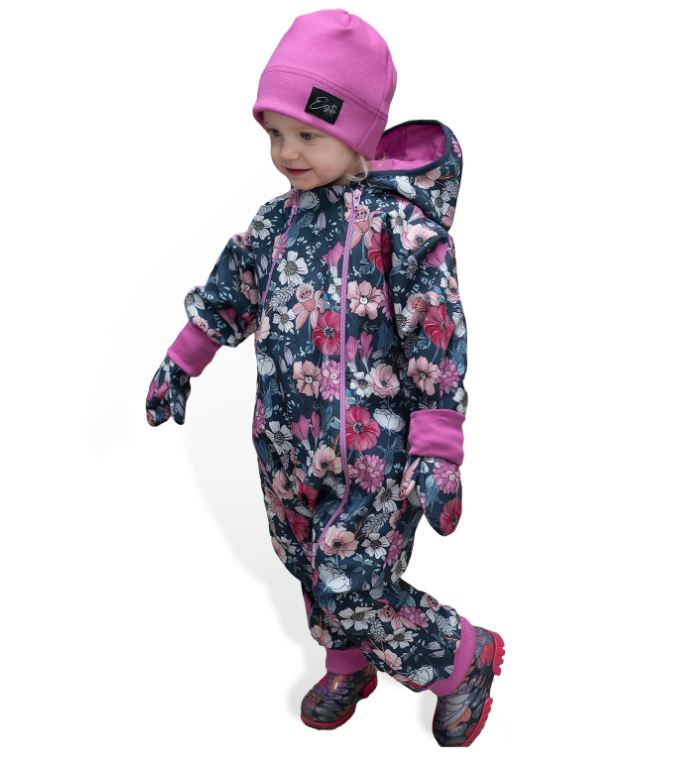 Rostoucí softshellová kombinéza Esito s fleecem Garden bloom