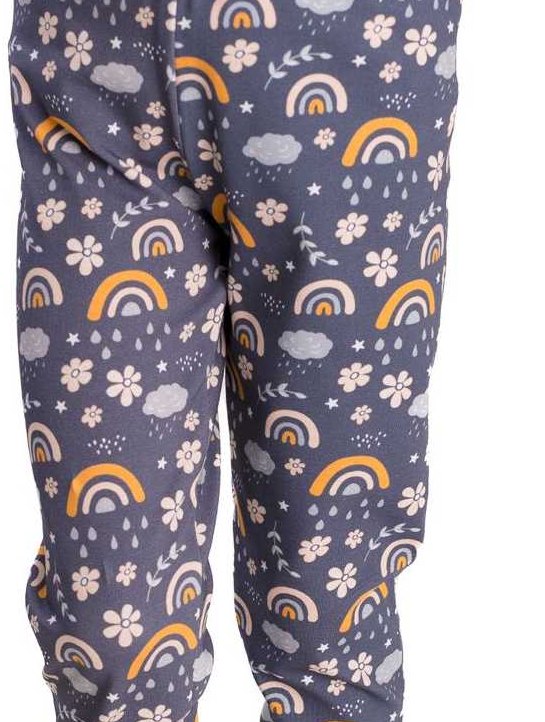Dívčí legíny Betty mode šedé s duhou