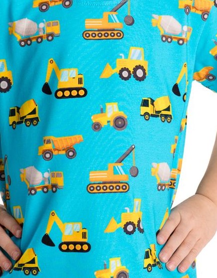 Chlapecké tričko Betty mode stavební stroje tyrkys