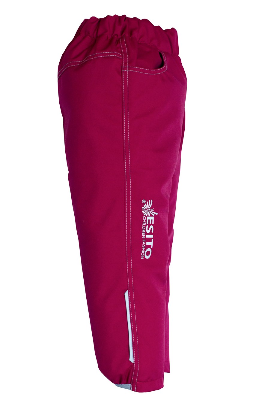 Dívčí softshellové kalhoty Esito Mono BEZ VYTEPLENÍ malinové (fuchsie)