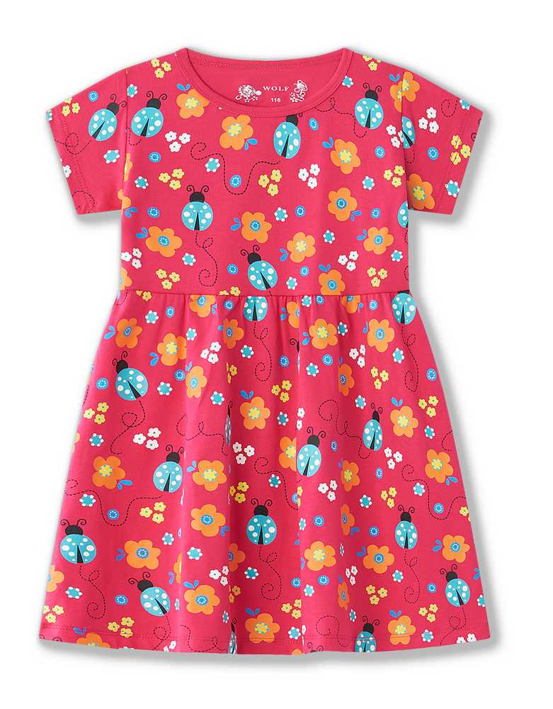 Dívčí šaty Wolf S2514b tmavě růžové 