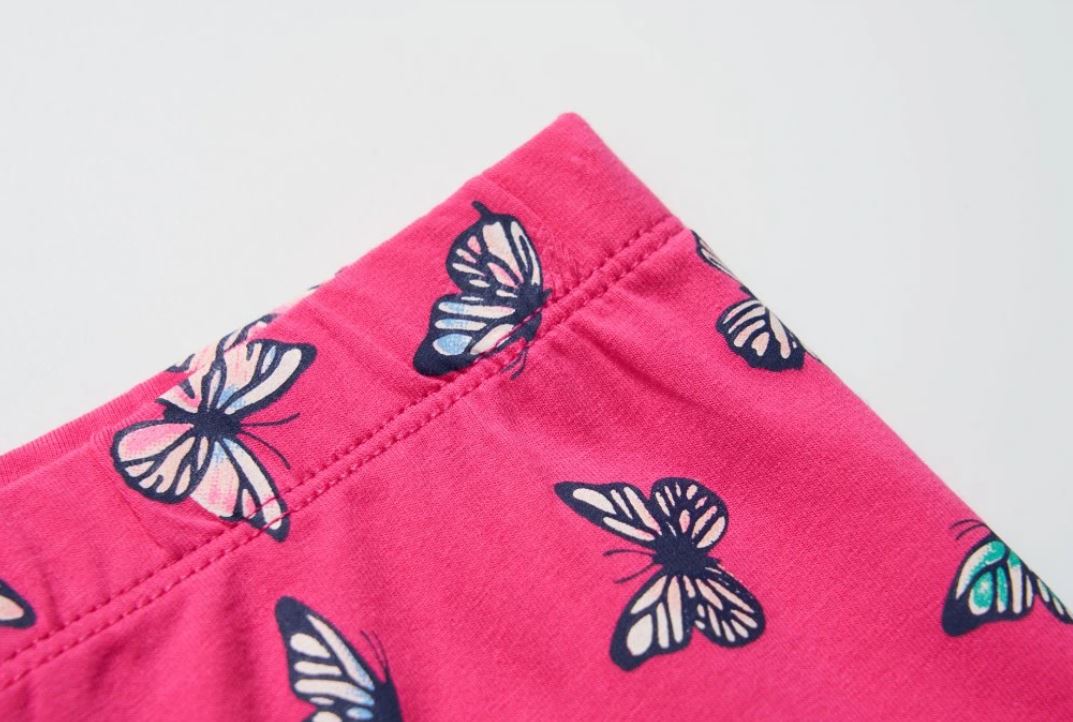 Dívčí legíny Wolf H2552B růžové s motýlky