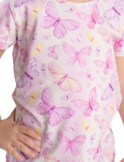 Dívčí tričko Betty mode růžové motýlci
