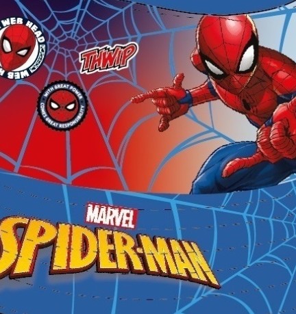 Letní chlapecký klobouk Spiderman modrý