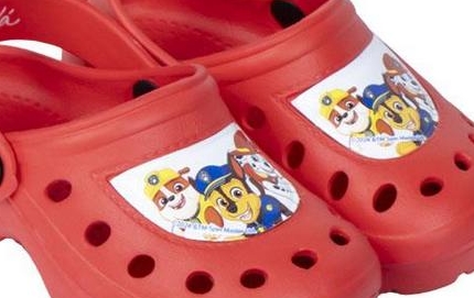Dětské nazouváky / pantofle Paw Patrol červené