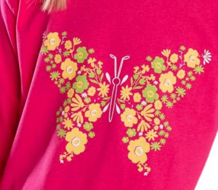 Dívčí pyžamo Betty Mode tmavě růžové motýl