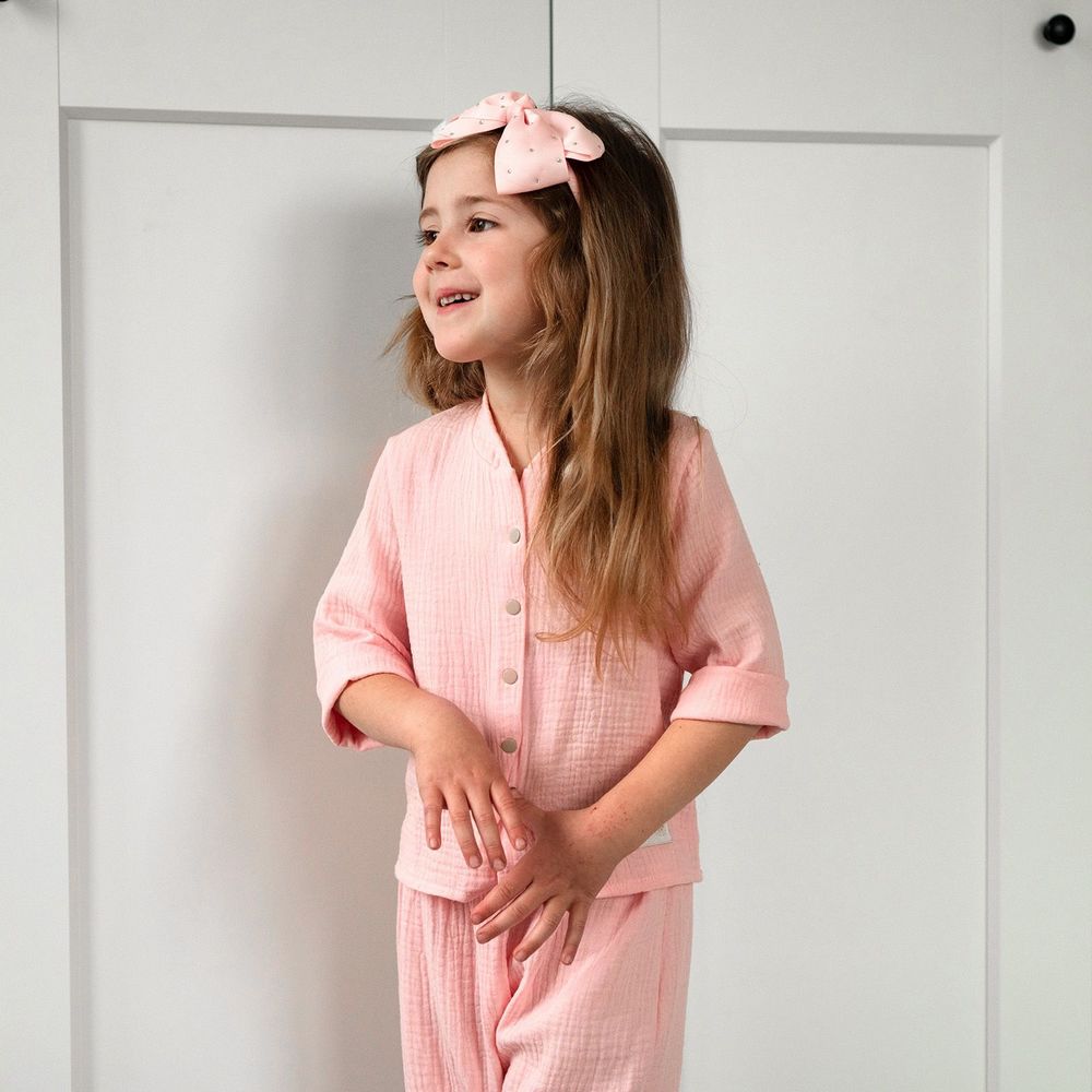 Dívčí mušelínová košile Esito Luca růžová