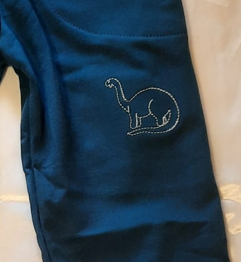 České chlapecké tepláky bavlněné DINO (petrolejové tmavé)