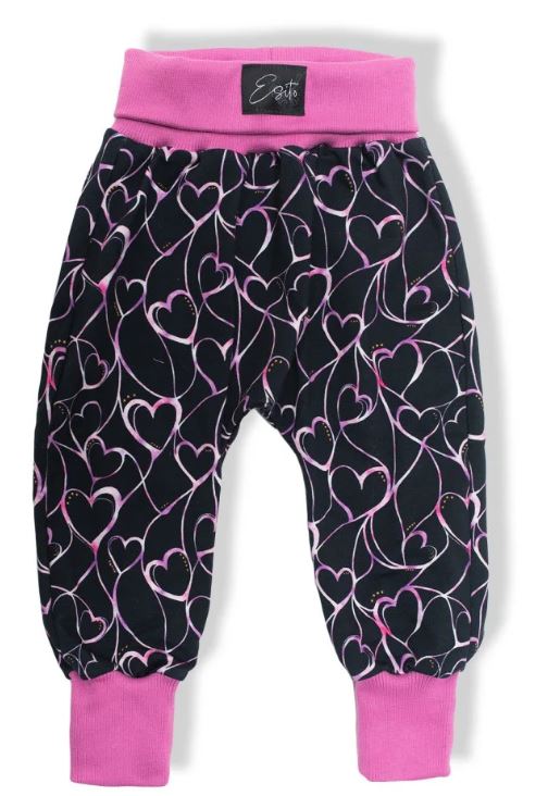 Rostoucí tepláčky s vysokým pasem Esito Grafitové srdce