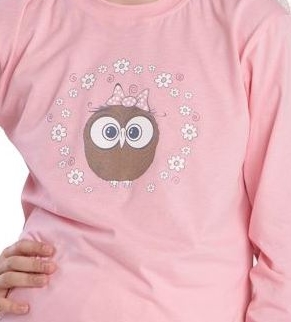 Dívčí pyžamo Betty Mode růžové se sovou