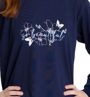 Dívčí pyžamo Betty Mode Beatiful tmavě modré 