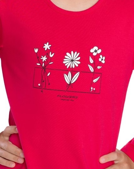 Dívčí triko Betty mode červené květiny