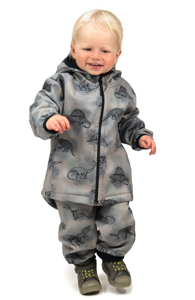 Dětské rostoucí softshellové kalhoty Esito DINO