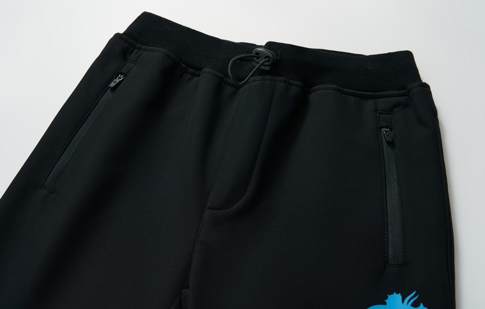 Chlapecké softshellové kalhoty Wolf & Wolfie s fleecem  B2595 černé dino