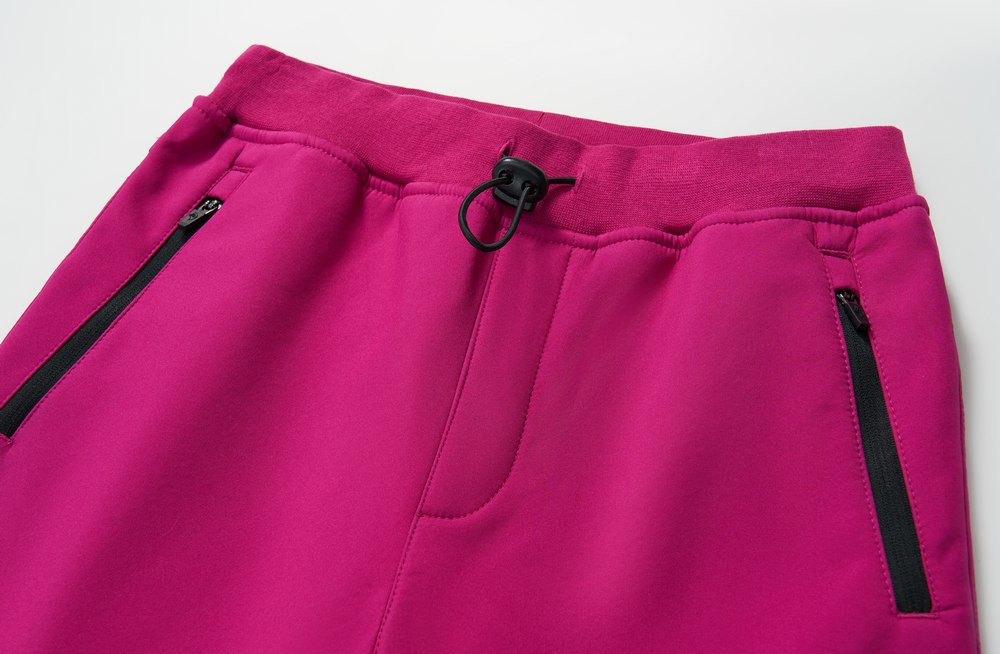 Dívčí softshellové kalhoty Wolf & Wolfie s fleecem B2591 tmavě růžové