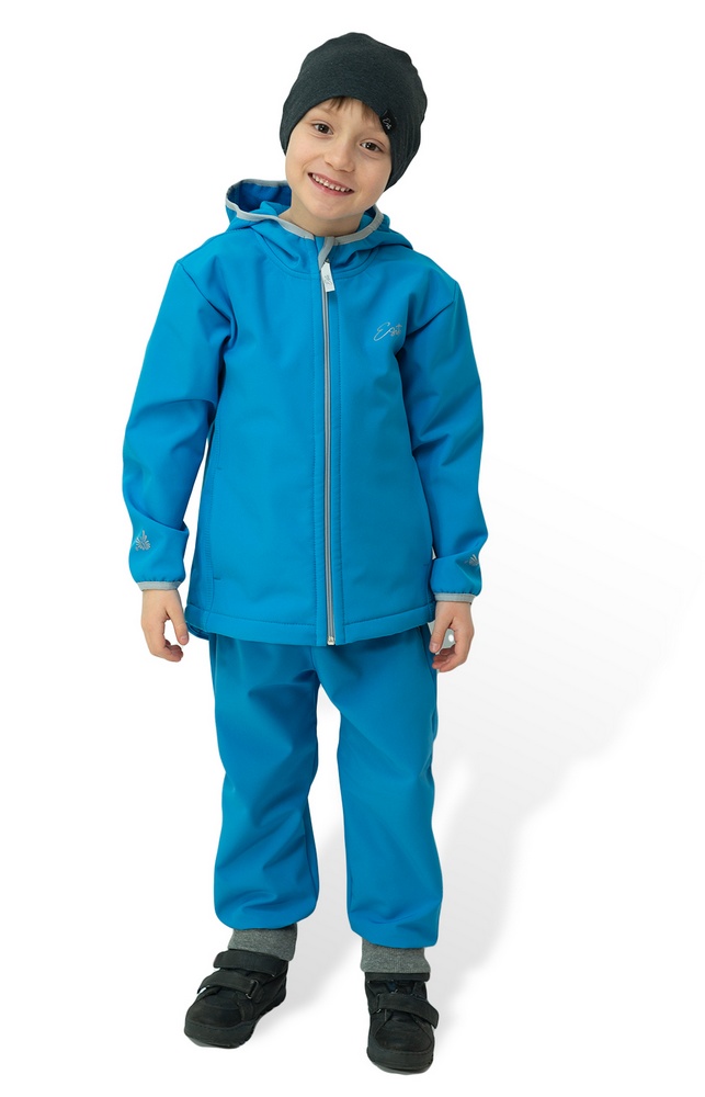 Chlapecké palcové softshellové rukavice Esito s fleecem tyrkysové