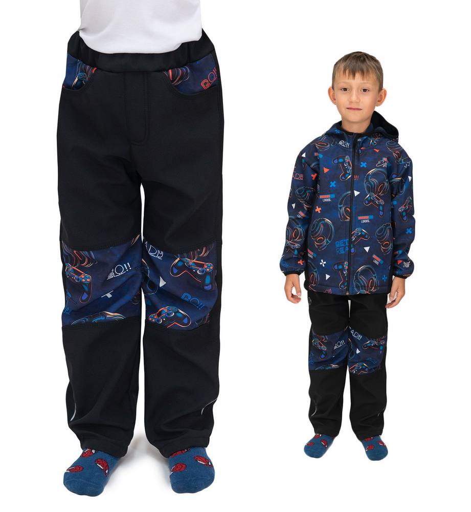 Chlapecké palcové softshellové rukavice Esito s fleecem Play and go