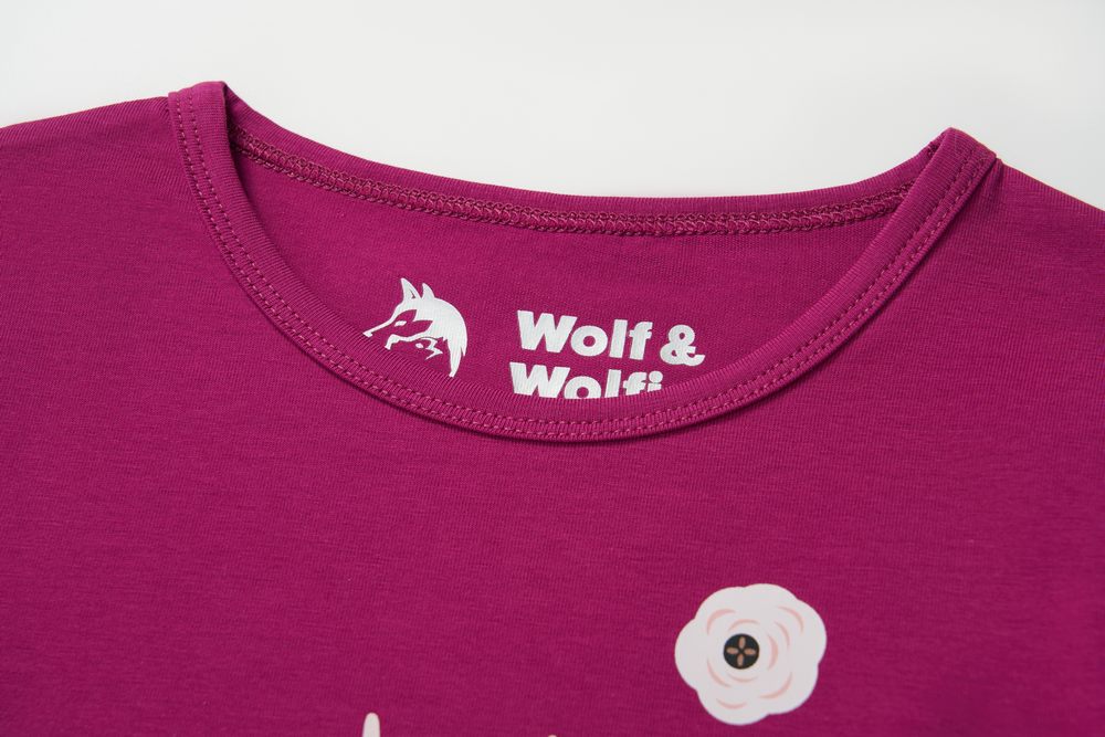Dívčí triko Wolf & Wolfie S2541A vínové