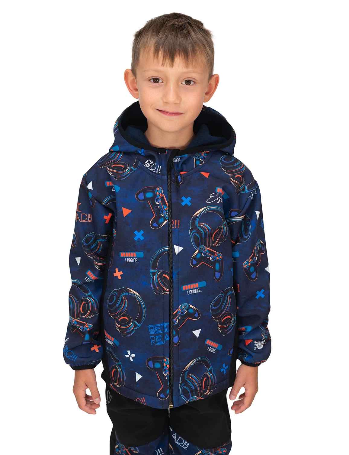 Dětská jarní/podzimní softshellová bunda Esito s fleecem duo Play and go