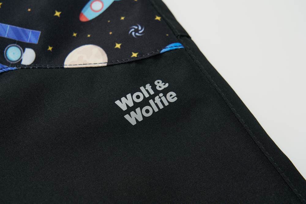 Chlapecké zimní kalhoty Wolf & Wolfie s fleecem B2572 vel. 134 černé vesmír