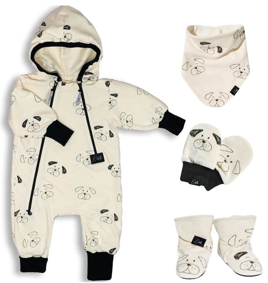 Bavlněné capáčky motiv TLAPKA smetanové