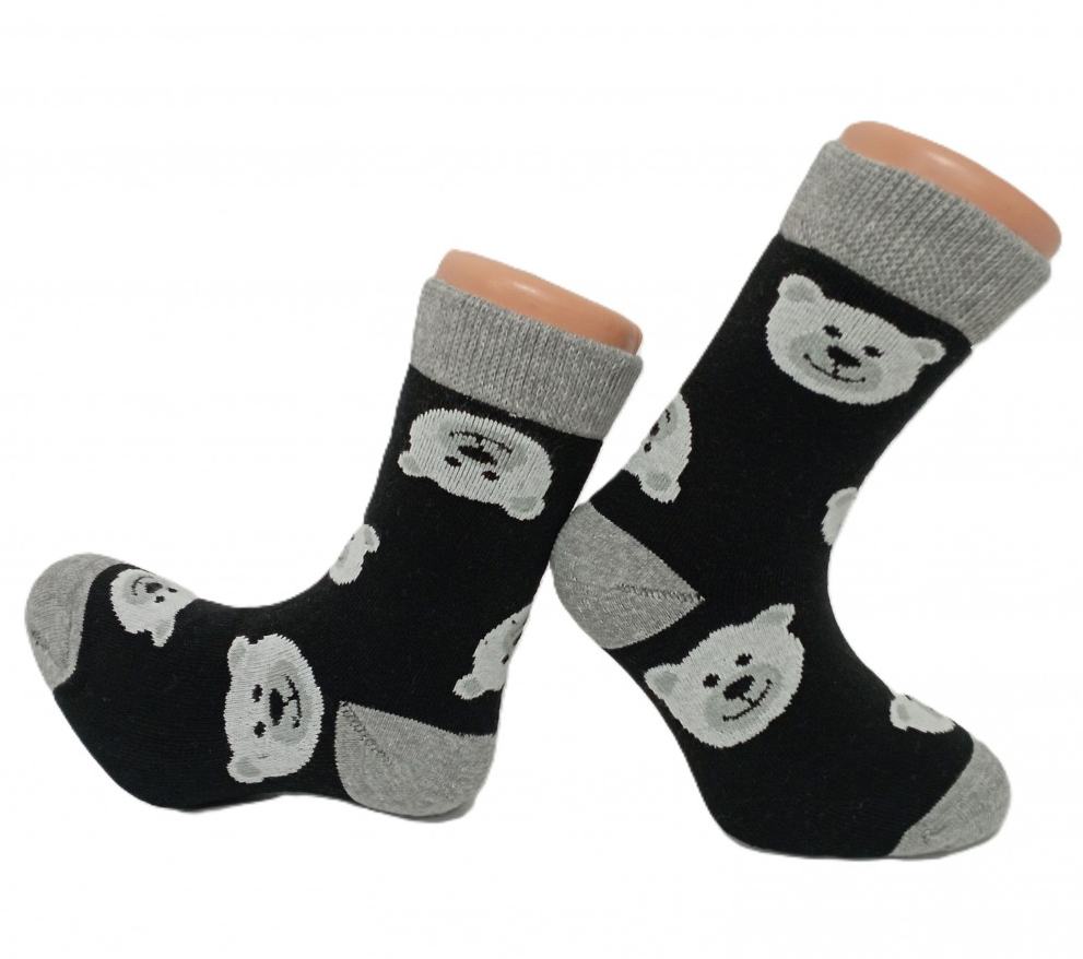 České dětské zimní termo ponožky medvídek POLAR černé