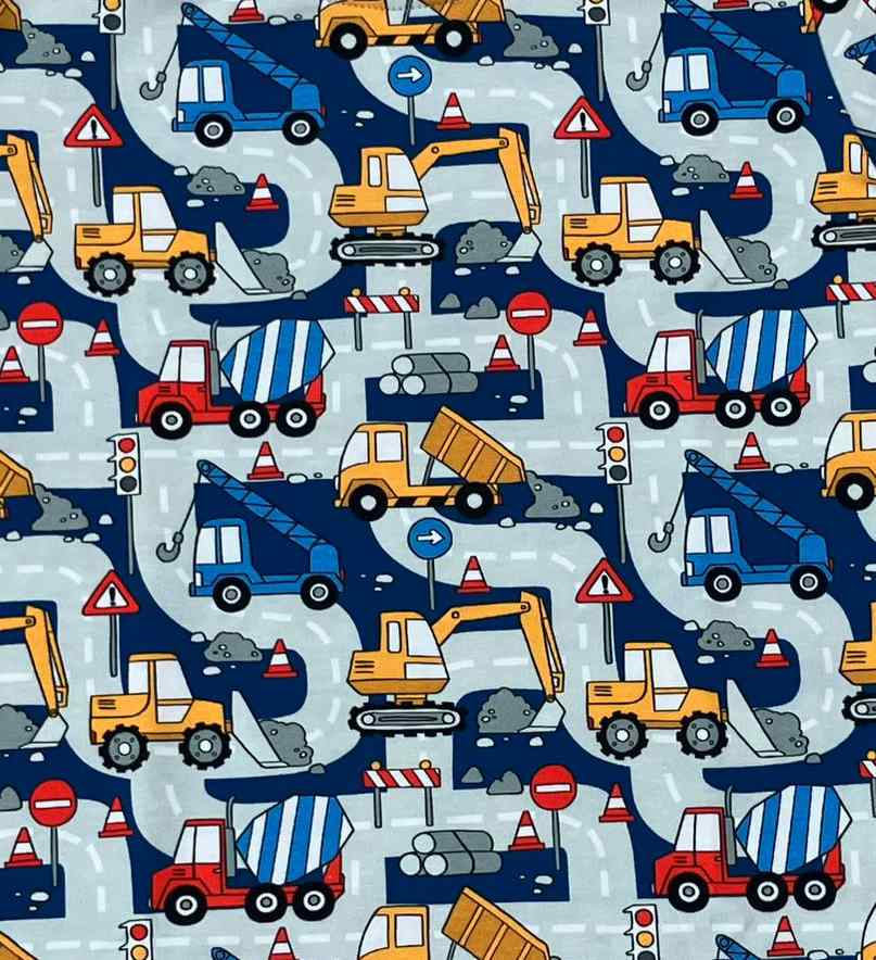 Chlapecké triko Betty mode stavební stroje šedé 