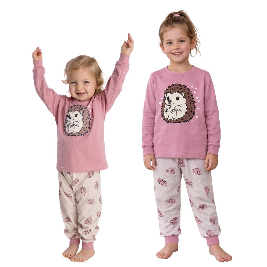 Dívčí pyžamo Betty Mode lila - ježek