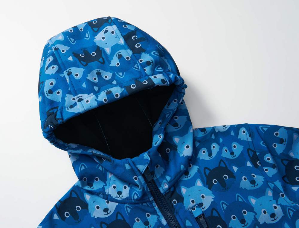 Chlapecká softshellová bunda Wolf & Wolfie s fleecem B2664 modrá