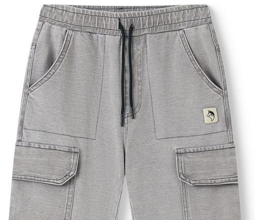 Sportovní kalhoty Wolf & Wolfie T2661 (imitace rifloviny) šedé