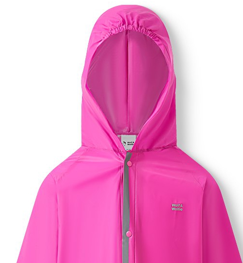 Dívčí pláštěnka Wolf & Wolfie Y2613C tmavě růžová