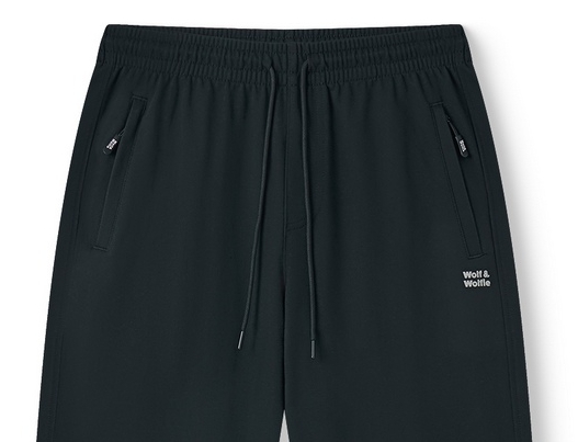 Pánské tepláky Wolf & Wolfie T2675B černé (rovná nohavice)