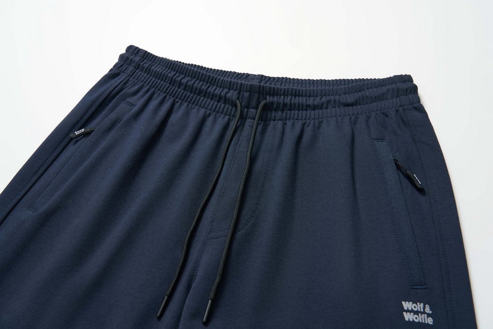 Pánské tepláky Wolf & Wolfie T2675B tmavě modré (rovná nohavice)