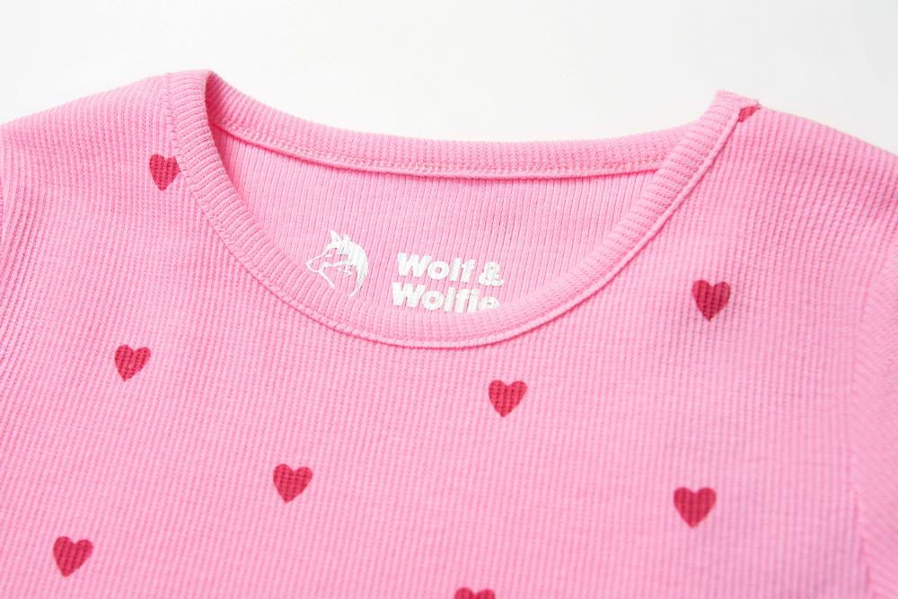 Dívčí šaty Wolf & Wolfie S2614B růžové