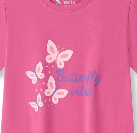 Dívčí tričko Wolf & Wolfie S2611A růžové