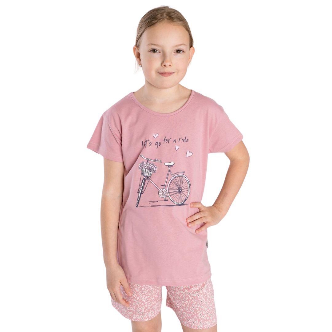 Dívčí letní pyžamo Betty Mode vel. 140-164 kolo lila