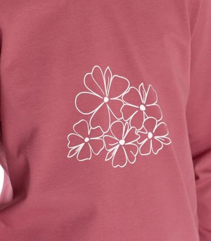 Dívčí triko Betty mode bordo vel. 128-146 s květinami