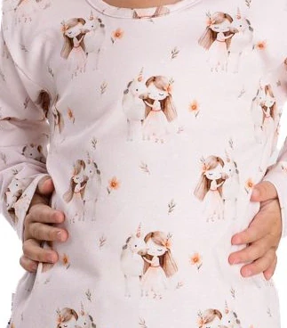Dívčí triko Betty mode vel. 92-128 dívka s jednorožcem