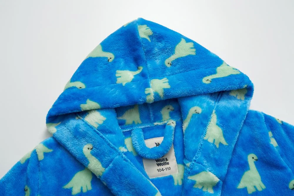 Chlapecký župan Wolf & Wolfie Z2692 modrý dino