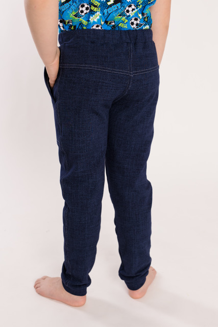 Chlapecké kalhoty - imitace rifloviny vel. 92-152 modré denim