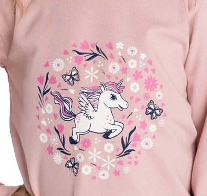 Dívčí triko Betty mode JEDNOROŽEC starorůžové