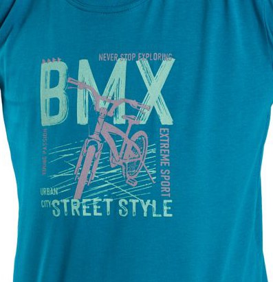 Chlapecké triko Betty mode BMX petrolej