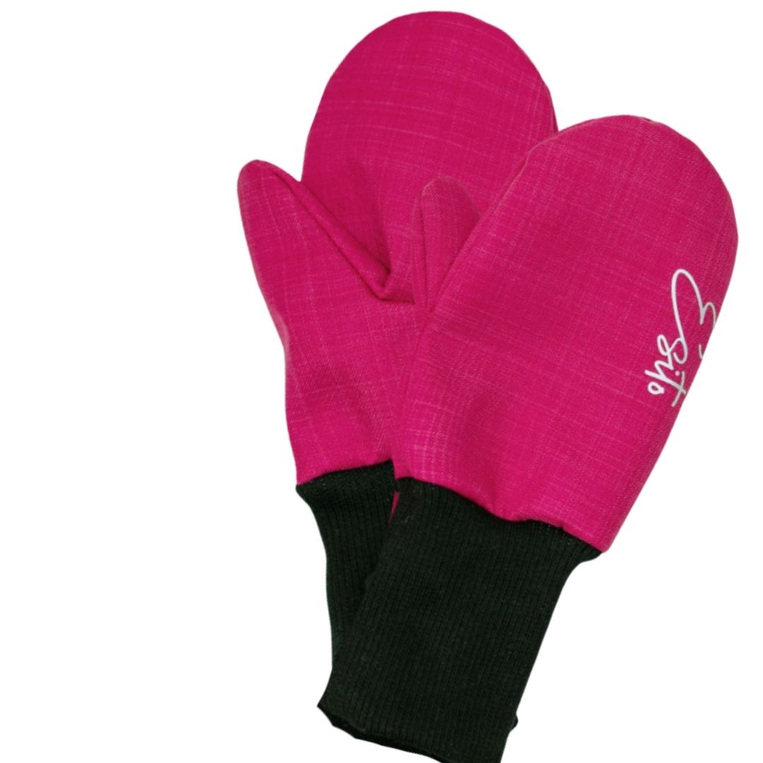 Dětské zimní rukavice Esito s umělým kožíškem (více velikostí) tmavě růžové