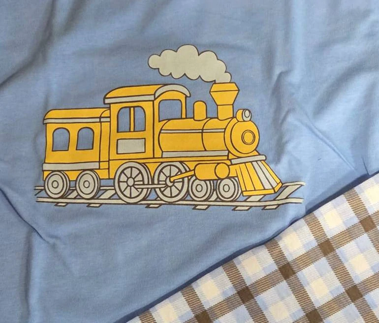 Chlapecké pyžamo Betty Mode modré mašinka