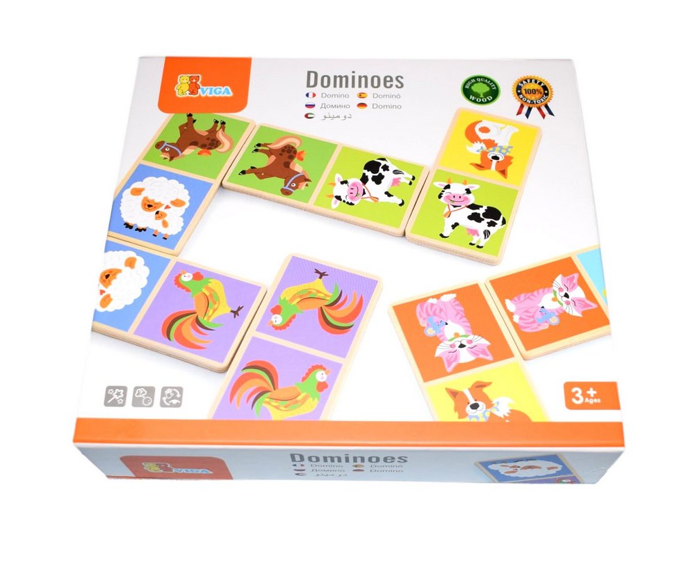 Dřevěné domino - domácí zvířata